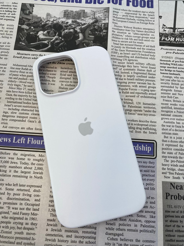 iphone 14 Pro سیلیکونی سفید اورجینال زیر بسته